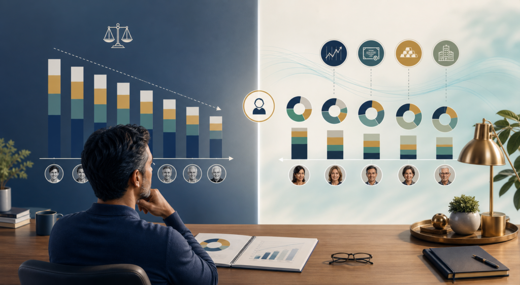 Illustration of AI assistant via API supporting asset allocation by age beyond the 110 minus age rule